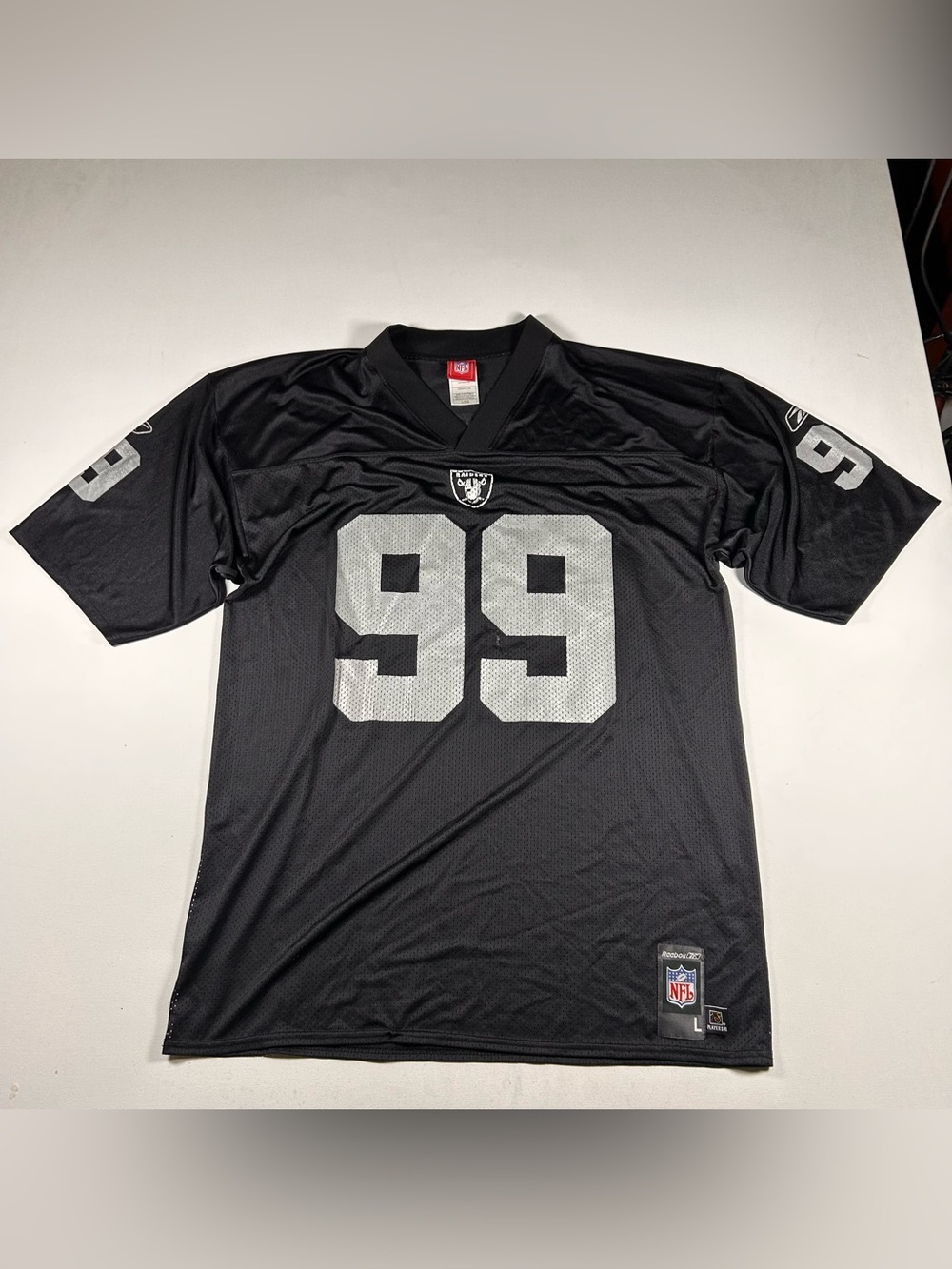 NFL Oakland Raiders Warren Sapp #99 Reebok On-Field Jersey size Large Vintage